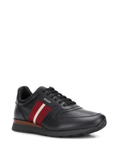 Shop Bally Side Logo Sneakers In Black