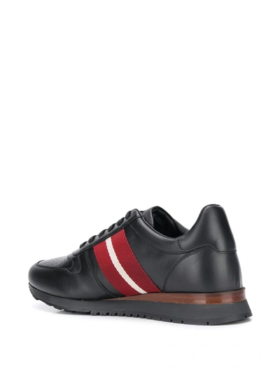 Shop Bally Side Logo Sneakers In Black