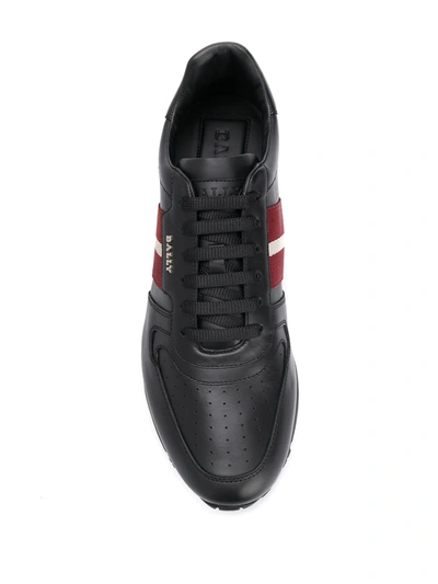 Shop Bally Side Logo Sneakers In Black