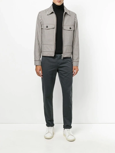 Shop Incotex Straight-leg Chino Trousers In Grey