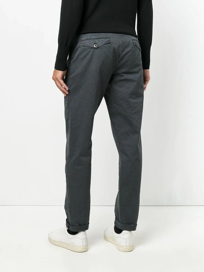 Shop Incotex Straight-leg Chino Trousers In Grey