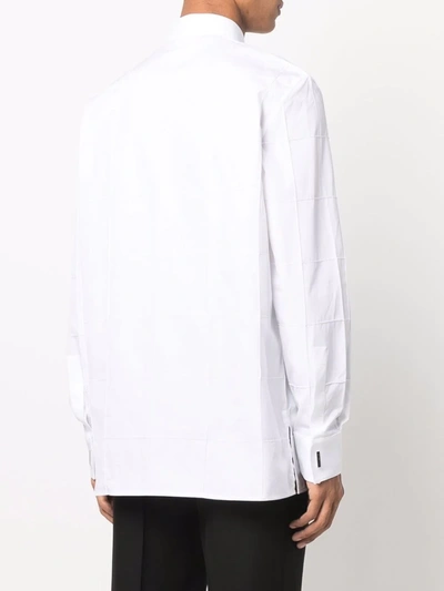 Shop Givenchy Button-up Cotton Shirt In Weiss