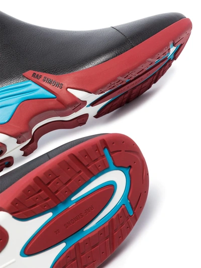Raf Simons Cylon High-top Leather Sneakers In Black