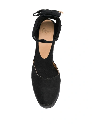 Castaã±er Carina C-8ed-001 Wedges In Black Canvas In Black