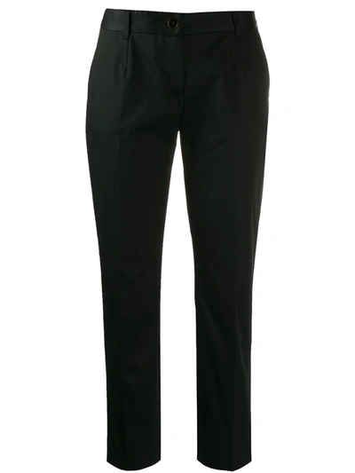 Shop Dolce & Gabbana Cropped Tailored Trousers In Black