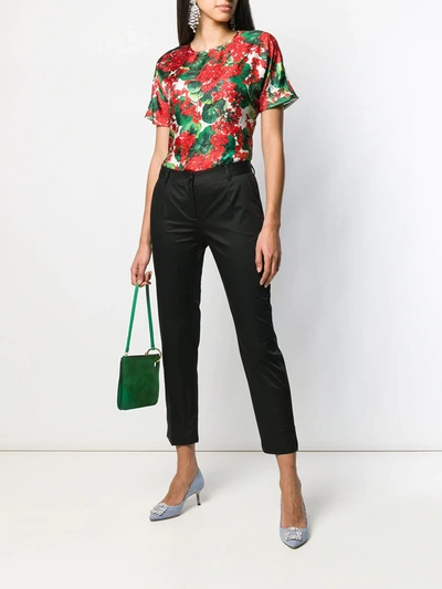 Shop Dolce & Gabbana Cropped Tailored Trousers In Black