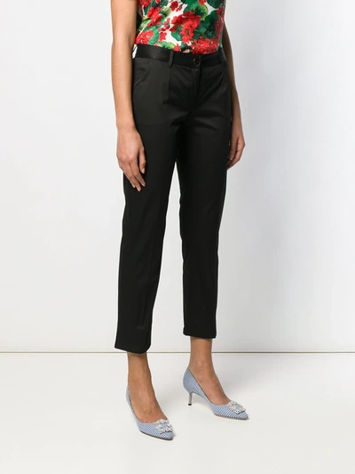 Shop Dolce & Gabbana Cropped Tailored Trousers In Black