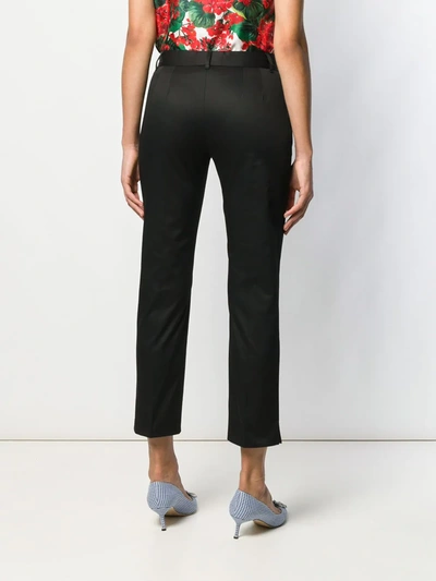 Shop Dolce & Gabbana Cropped Tailored Trousers In Black