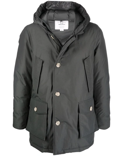 Shop Woolrich Artic Padded Down Parka Coat In Grau