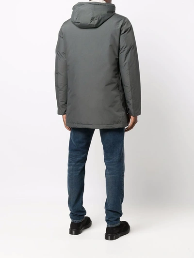 Woolrich Artic Padded Down Parka Coat In Grau