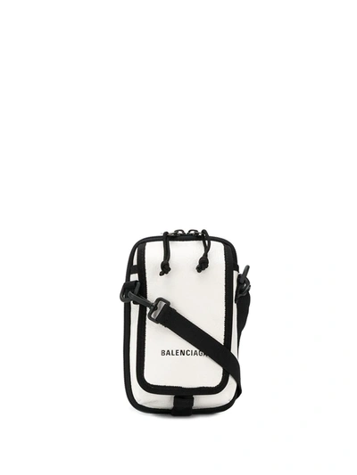 Shop Balenciaga Explorer Crossbody Pouch In White