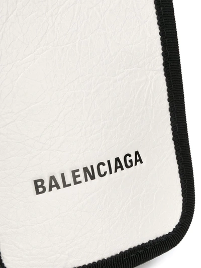 Shop Balenciaga Explorer Crossbody Pouch In White
