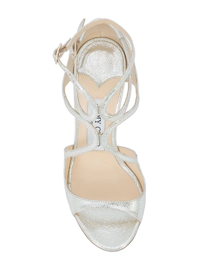 Shop Jimmy Choo Lang Sandals In Metallic