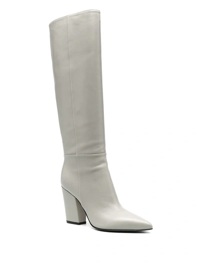 Shop Sergio Rossi Sergio Knee-length Boots In Grey