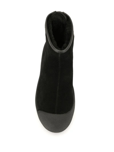 Bally Platform Leather Ankle Boots In Black