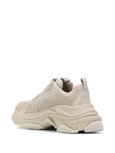 Shop Balenciaga Triple S Sneakers In Neutrals