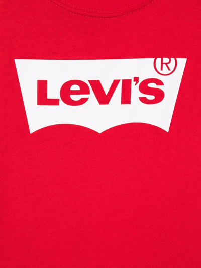 Shop Levi's Logo-print Short-sleeved T-shirt In Red