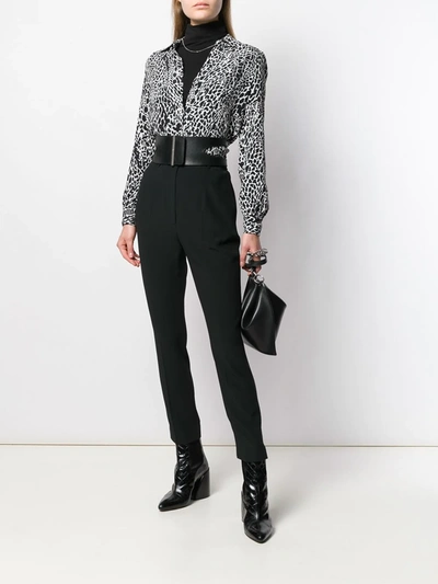 Shop Alexander Mcqueen High-waisted Tailored Trousers In Black