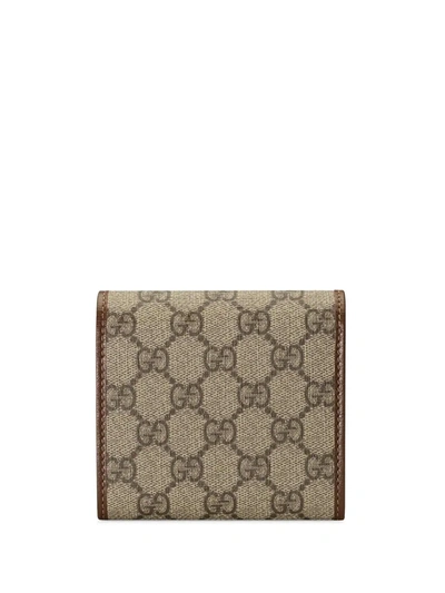 Shop Gucci 1955 Horsebit Medium Wallet In Neutrals