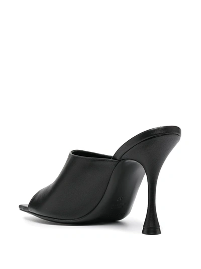 Shop Magda Butrym High-heeled Leather Mules In Black