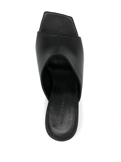 Shop Magda Butrym High-heeled Leather Mules In Black