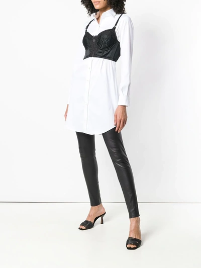 Shop Alice And Olivia Front-zip Leather Leggings In Black