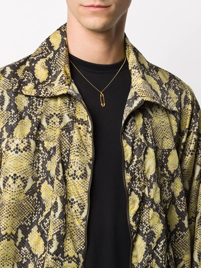 True Rocks Safety Pin Pendant Necklace In Gold