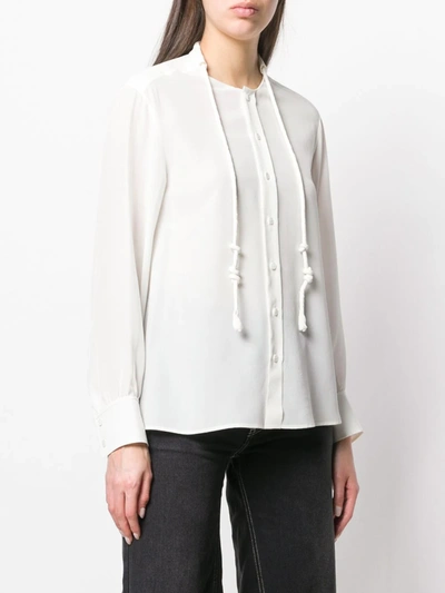 Chloé Drawstring Detail Blouse In White