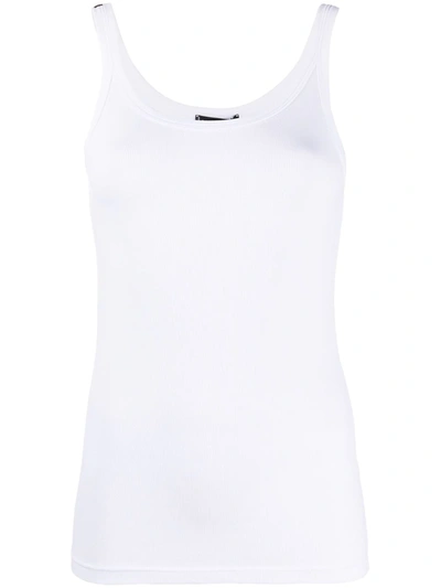 Shop Dolce & Gabbana Racer Back Vest Top In White