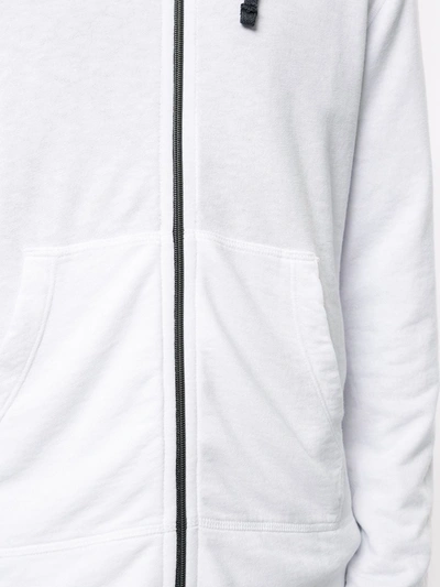 James Perse Vintage Cotton French Terry Zip Hoodie In White