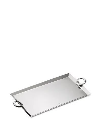 Christofle Vertigo Silver-plated Rectangular Tray In Silver