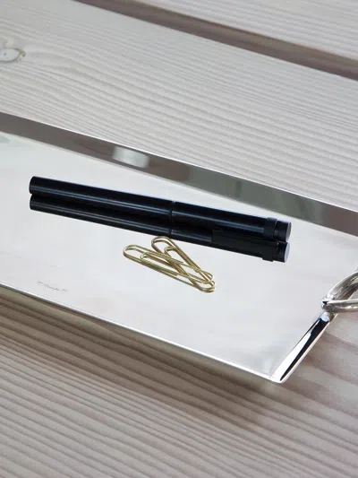 Christofle Vertigo Silver-plated Rectangular Tray In Silver