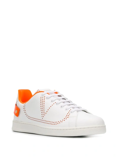 Shop Valentino Backnet Vlogo Sneakers In White