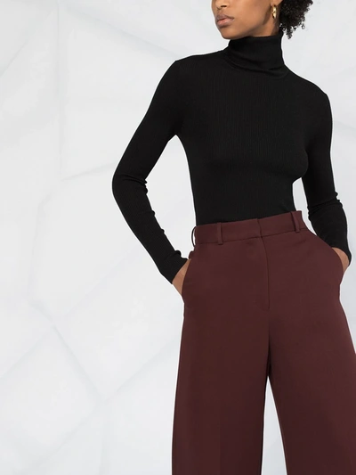 P.a.r.o.s.h Leila Turtleneck Wool Sweater In Black