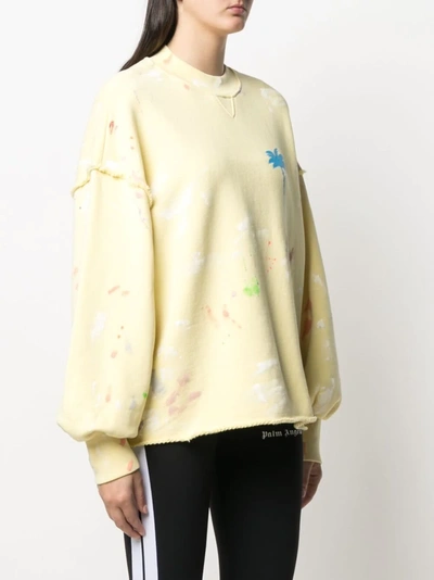 Shop Palm Angels Palm-motif Sweatshirt In Yellow