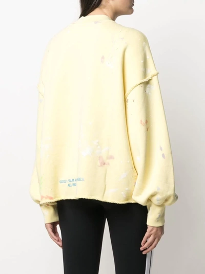 Shop Palm Angels Palm-motif Sweatshirt In Yellow