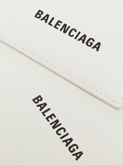 Shop Balenciaga Set-of-two Logo-print Pouches In Weiss