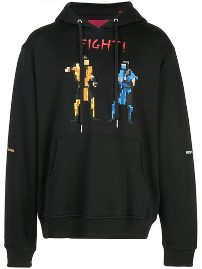 Shop Mostly Heard Rarely Seen 8-bit Fight! Pixelated Hoodie In Black