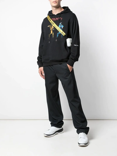 Shop Mostly Heard Rarely Seen 8-bit Fight! Pixelated Hoodie In Black