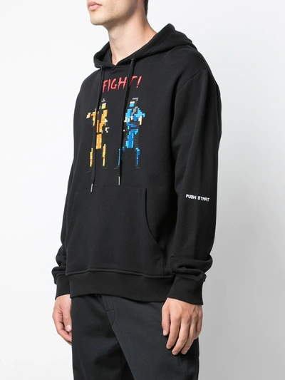 Shop Mostly Heard Rarely Seen 8-bit Fight! Pixelated Hoodie In Black