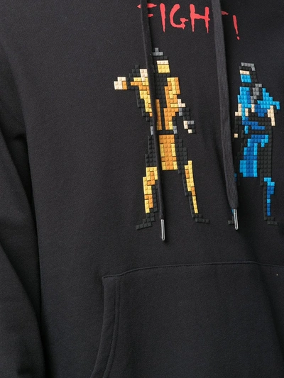 Mostly Heard Rarely Seen 8-bit Fight! Pixelated Hoodie In Black