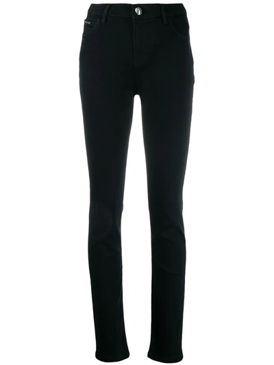 Shop Philipp Plein High-waisted Skinny Jeans In Black