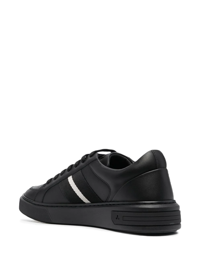 Shop Bally Low Top Logo-plaque Sneakers In Black