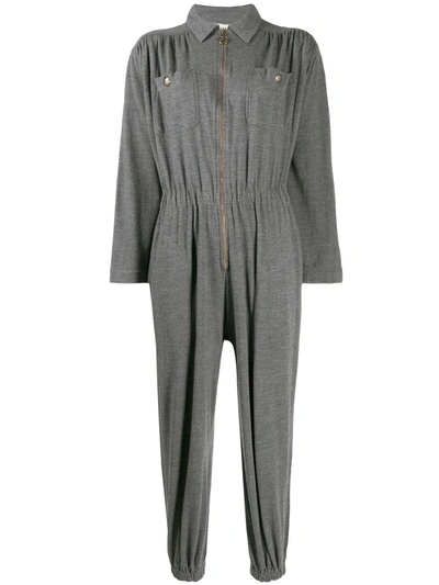 Pre-owned Moschino 1990's Utility Jumpsuit In Grey