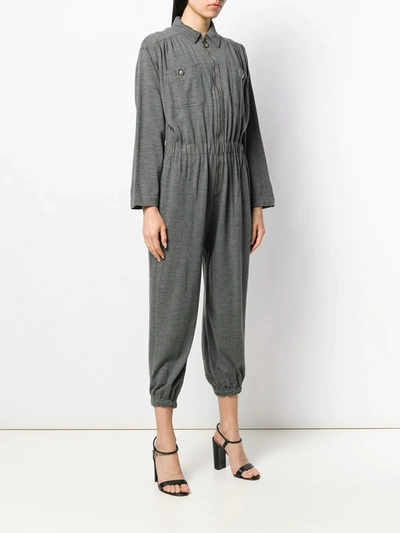 Pre-owned Moschino 1990's Utility Jumpsuit In Grey