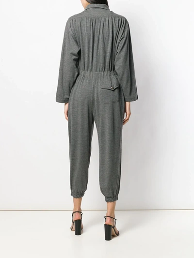 Pre-owned Moschino 1990's Utility Jumpsuit In Grey
