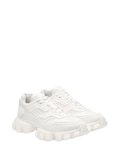 Shop Prada Cloudbust Thunder Sneakers In White