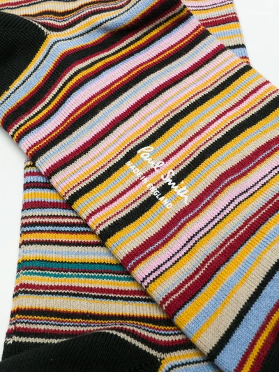 Shop Paul Smith Striped Socks In Multicolour