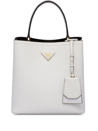 Prada Double Bucket Bag In White | ModeSens