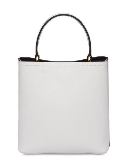 Shop Prada Double Bucket Bag In White